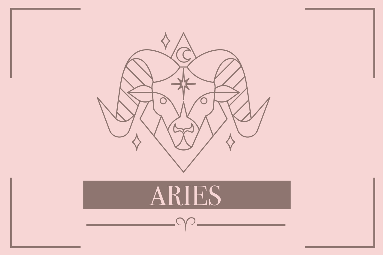 Mantel individual signo zodiacal Aries rosa - TenVinilo