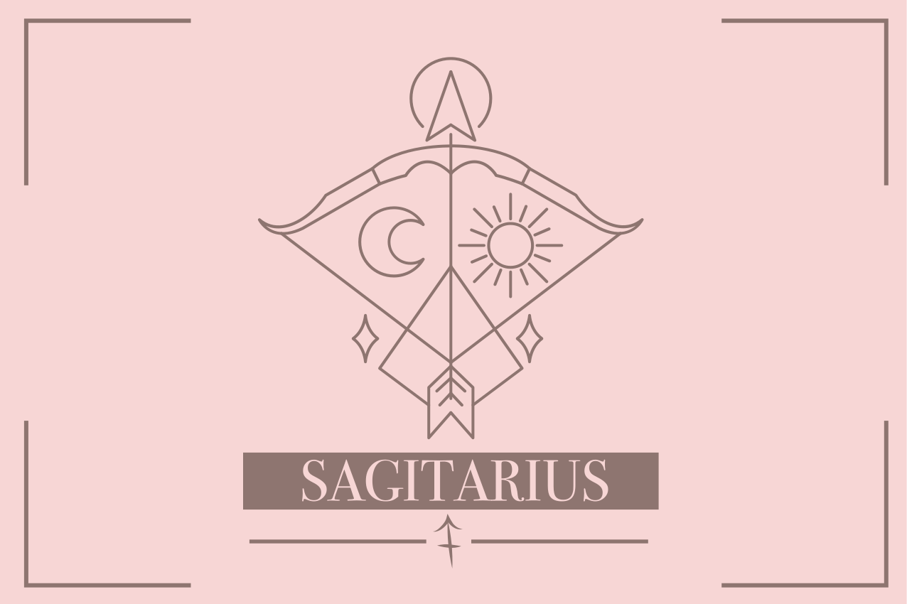 Mantel individual signo zodiacal Sagitario rosa - TenVinilo