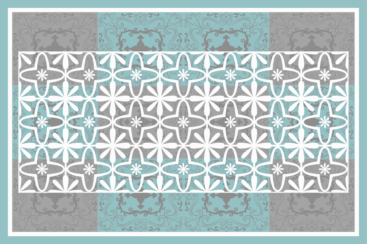 Mantel individual patrón motivo botánico chic - TenVinilo