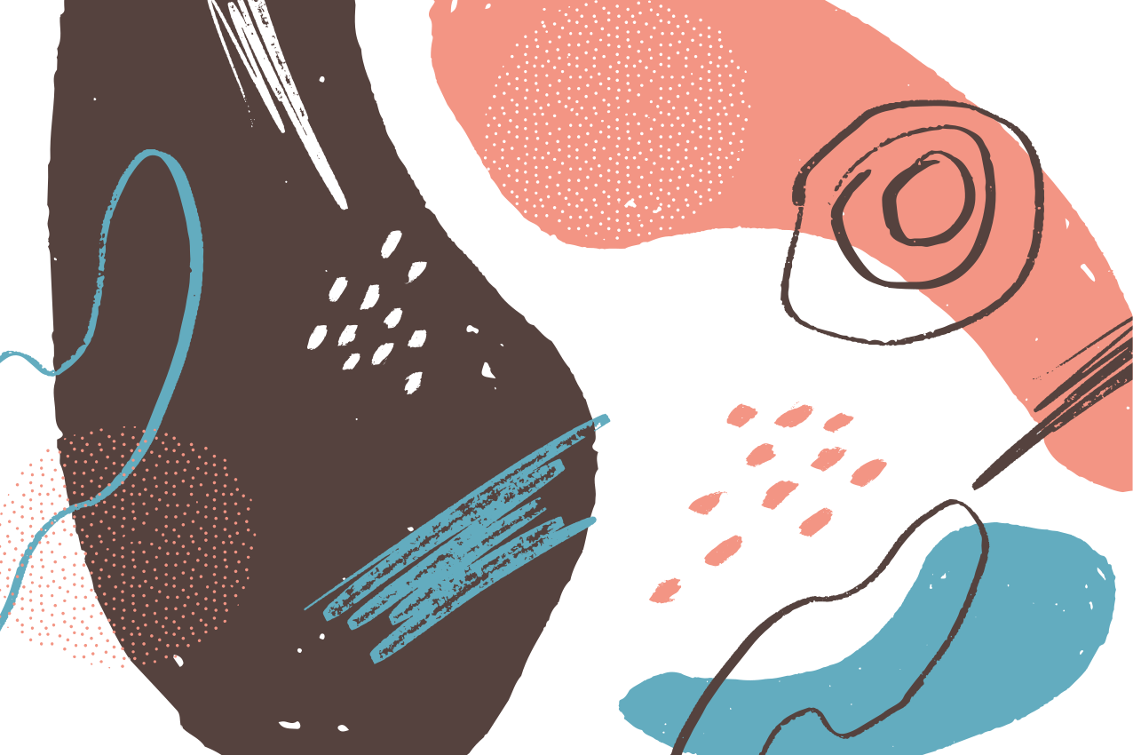 Mantel individual moderno formas abstractas vivas - TenVinilo