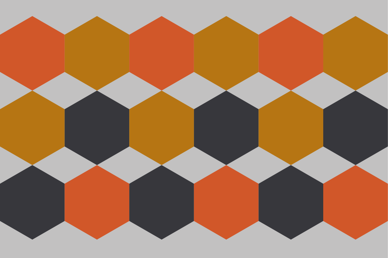 Mantel individual moderno capa de patrón hexagonal - TenVinilo