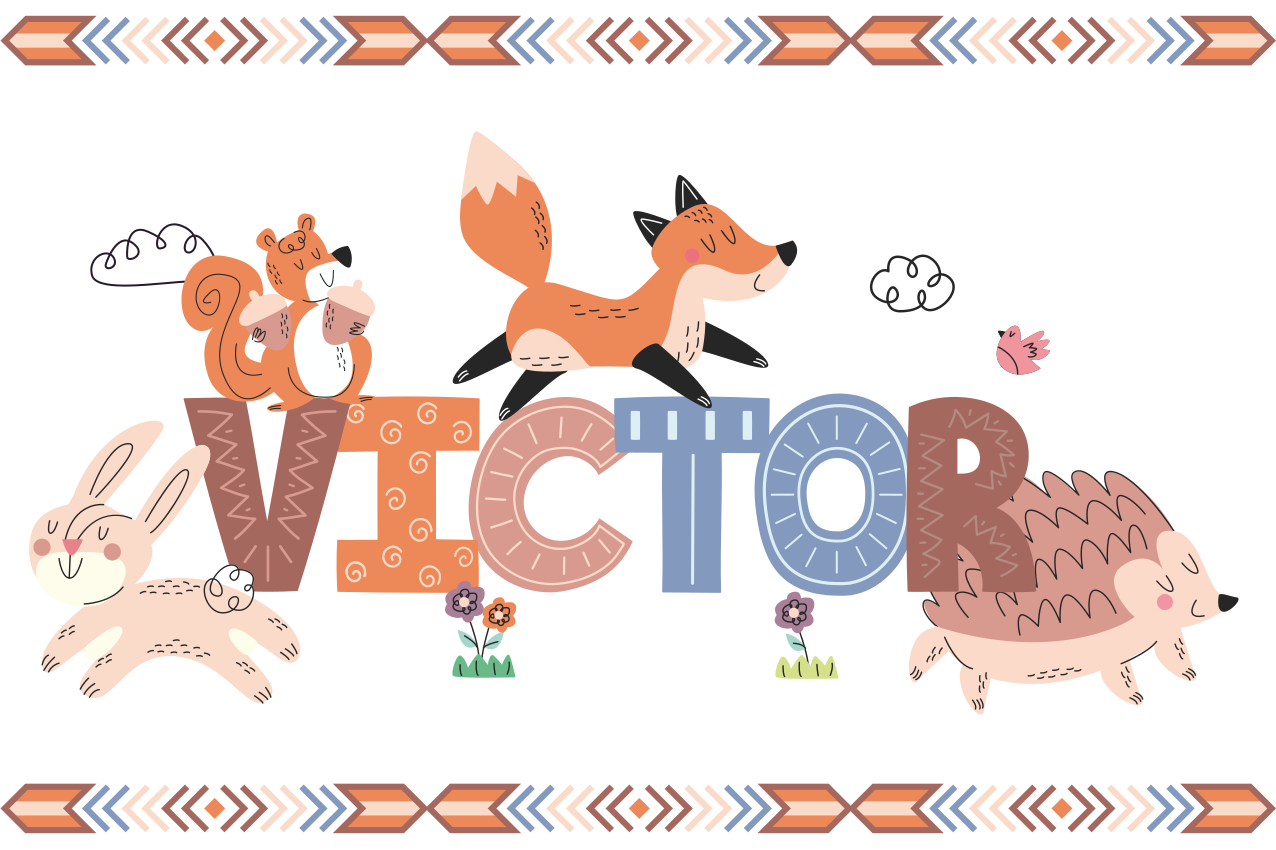 Mantel individual infantil reunión de amigos animales - TenVinilo