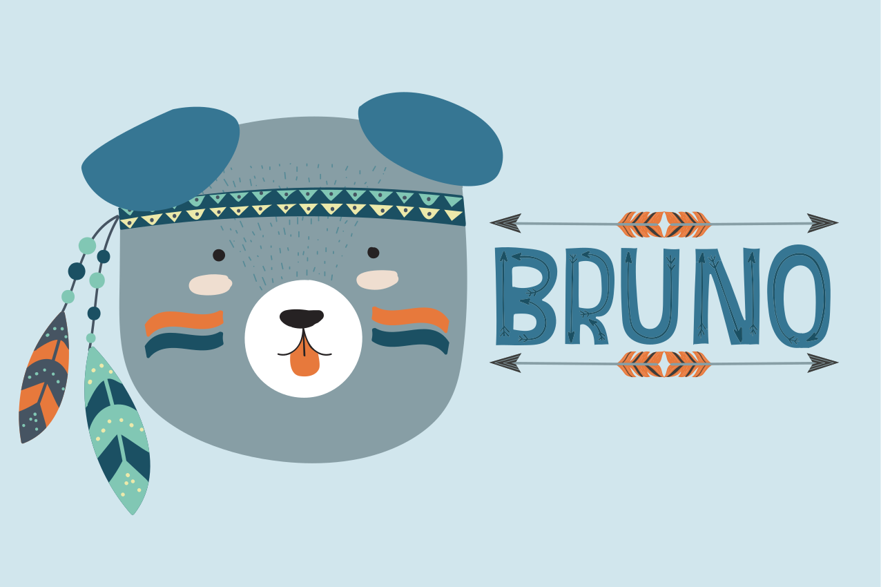 Mantel individual infantil cabeza de oso lindo - TenVinilo