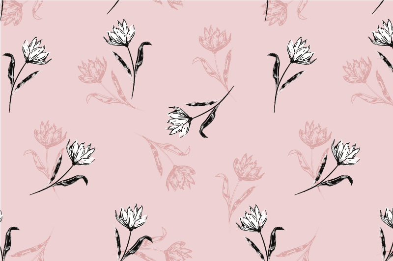 Mantel individual patrón composición botánica elegante - TenVinilo