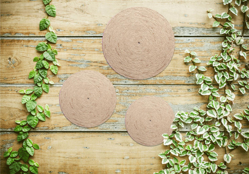 Mantel individual moderno juego de posavasos naturales - TenVinilo