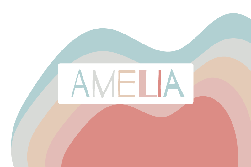 Mantel individual personalizable nombre colorido - TenVinilo