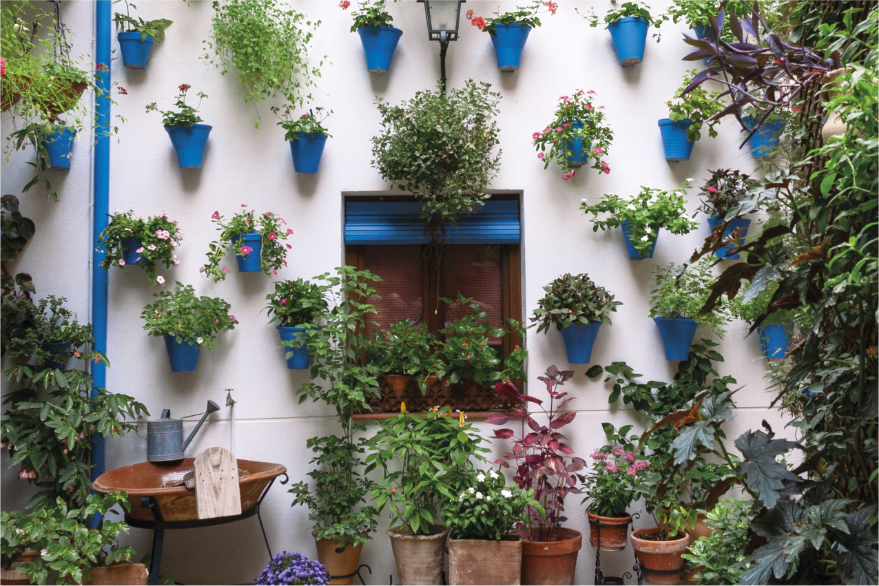 Mantel individual rectangular patio andaluz - TenVinilo