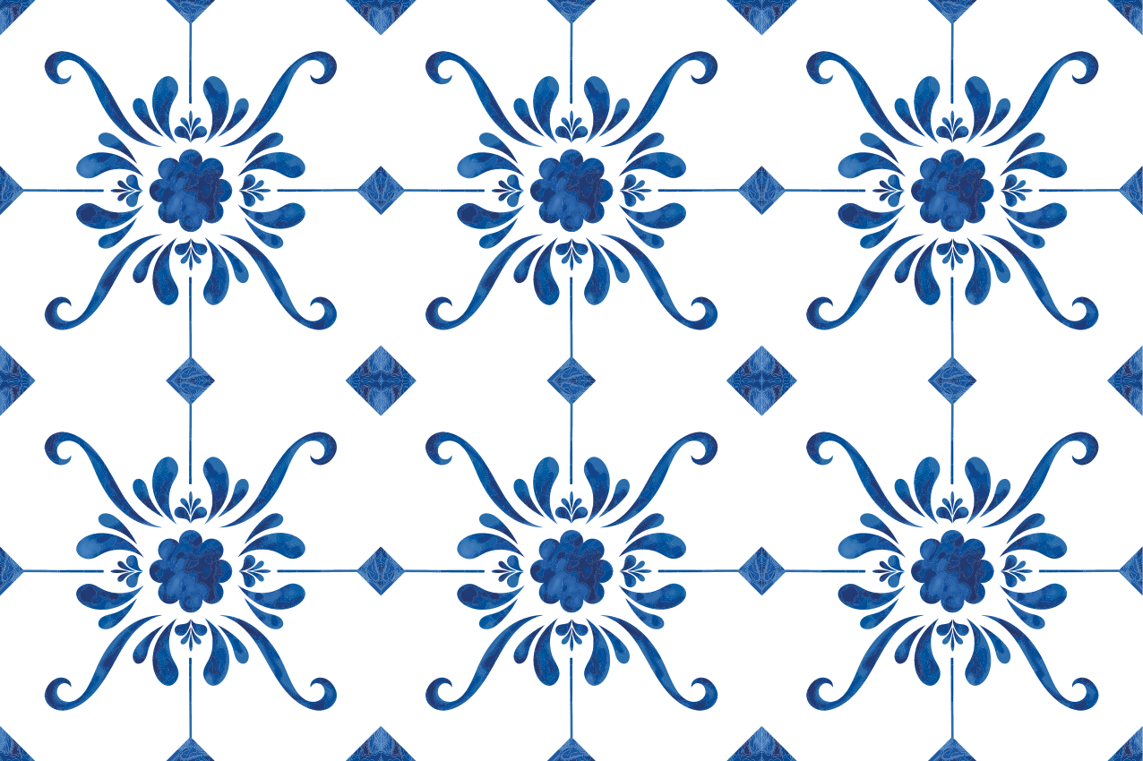 Mantel individual azulejo mediterráneo - TenVinilo