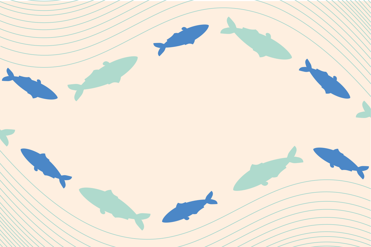 Individual original mesa peces mediterráneo - TenVinilo