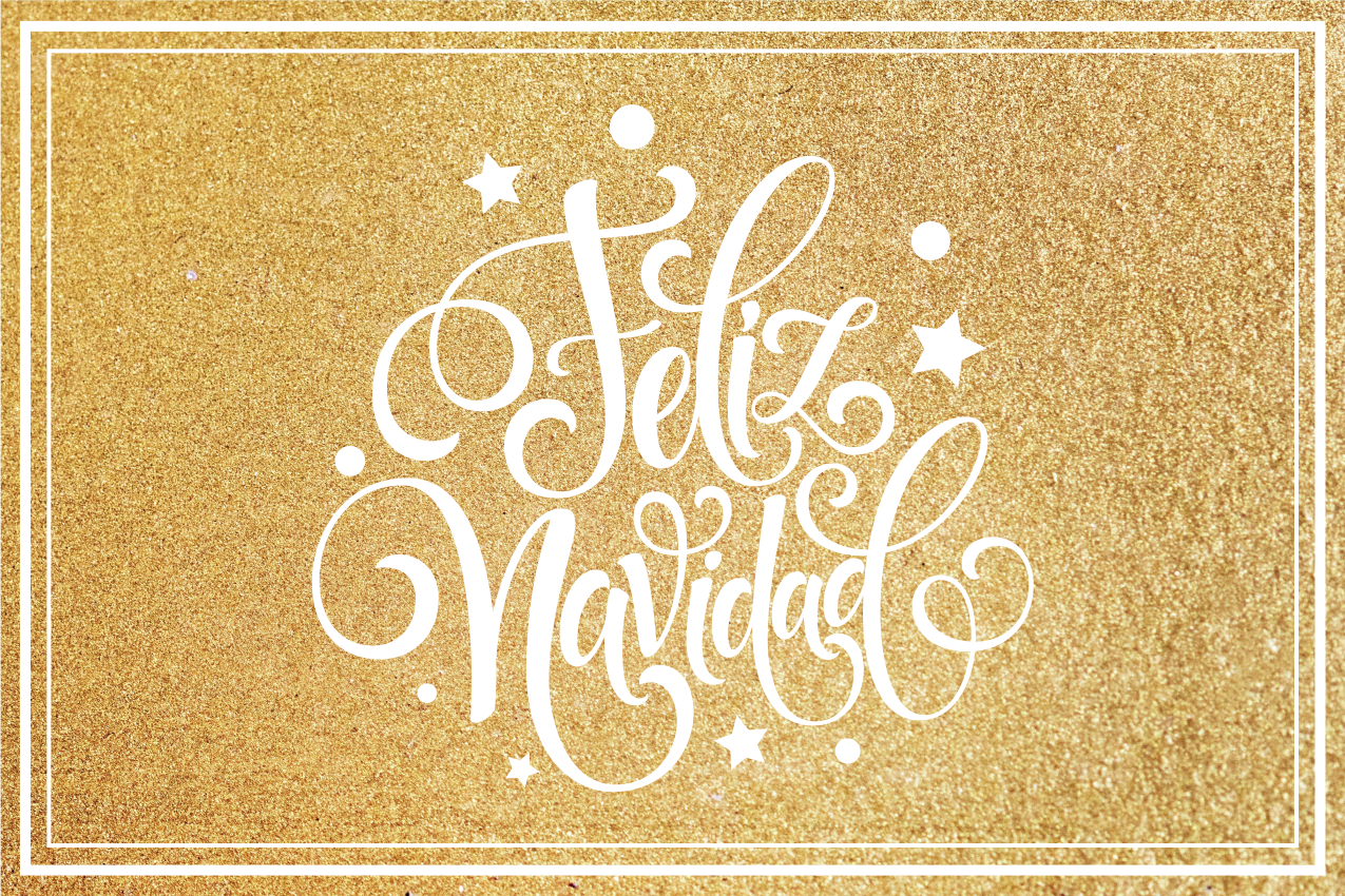 Mantel individual Feliz Navidad efecto dorado - TenVinilo