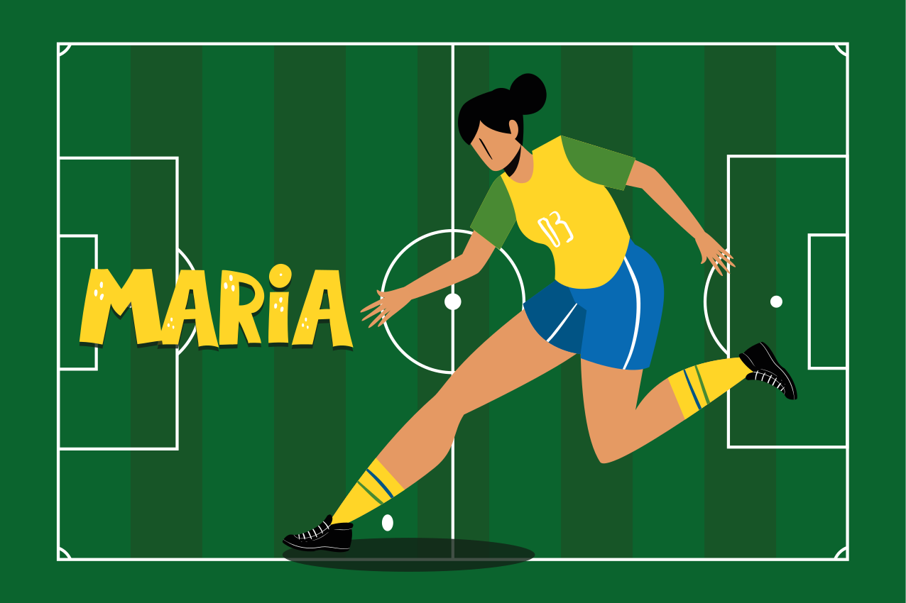 Mantel individual jugadora de fútbol - TenVinilo