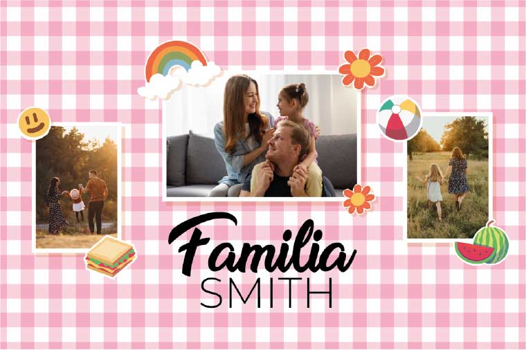 Mantel familiar picnic personalizable - TenVinilo