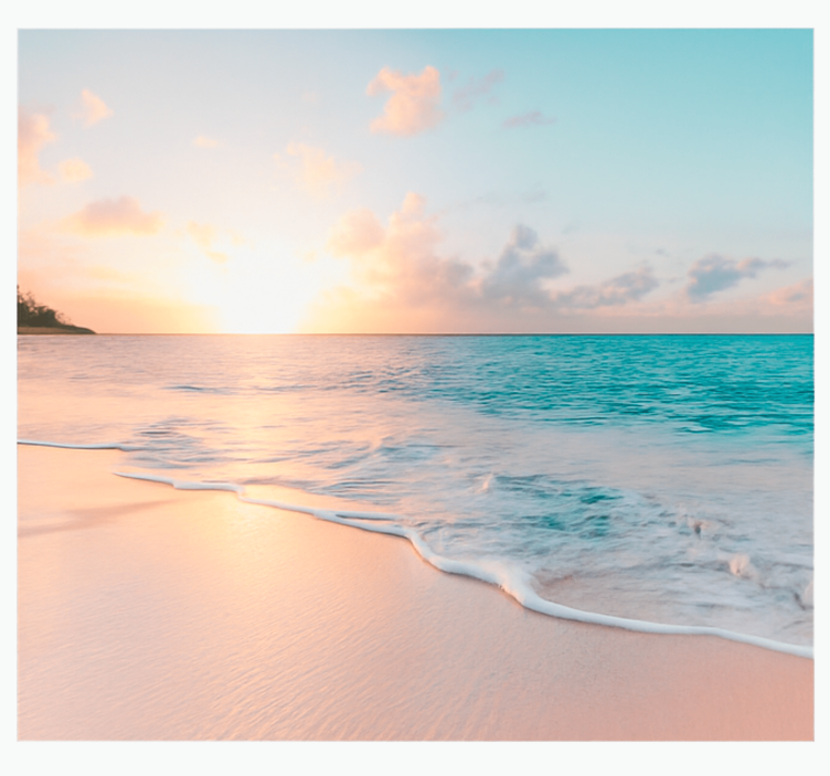 Fotomural mar diseño de atardecer tranquilo - TenVinilo