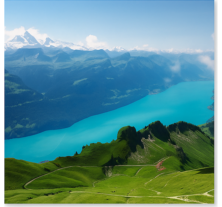 Fotomural montañas pico alpino nevado - TenVinilo