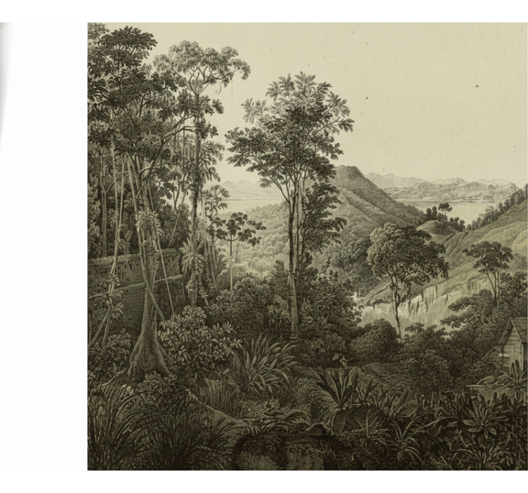 Papel pintado bosque estampado de bosque ondulado - TenVinilo