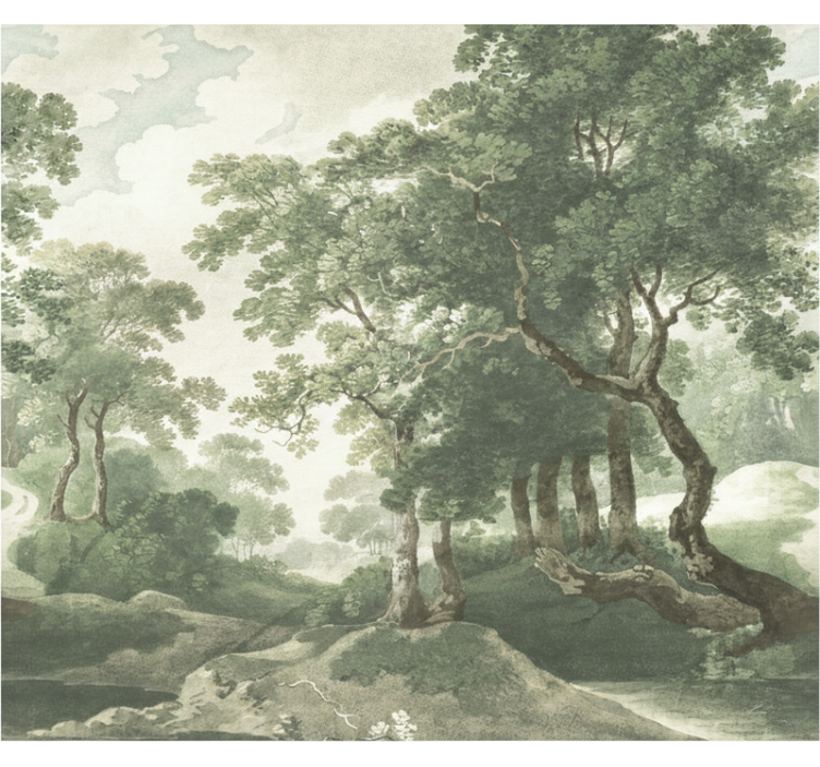 Papel pintado bosque naturaleza clásica atemporal - TenVinilo