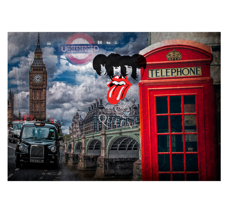 Fotomural iconos Londres para hogar - TenVinilo