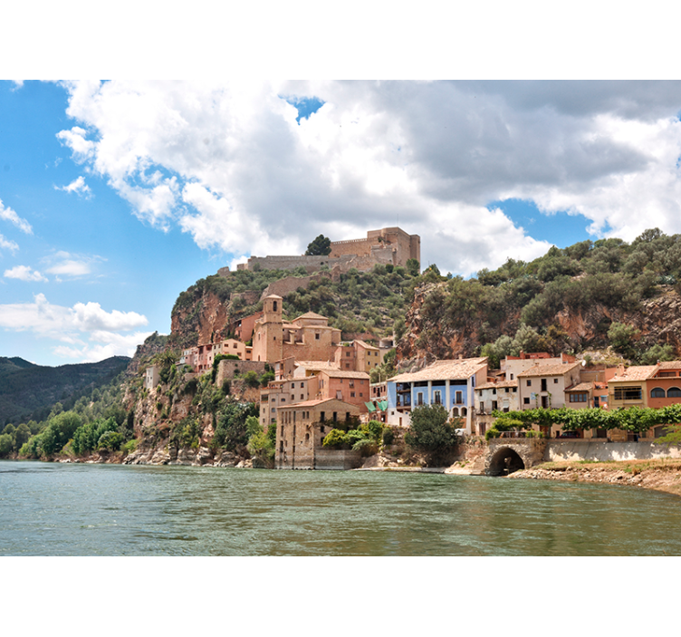 Fotomural ciudad bonito pueblo del Ebro - TenVinilo
