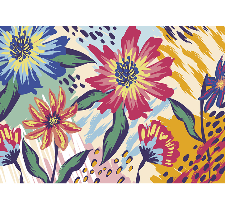 Papel pintado salón mural Van gogh flores arte clásico - TenVinilo