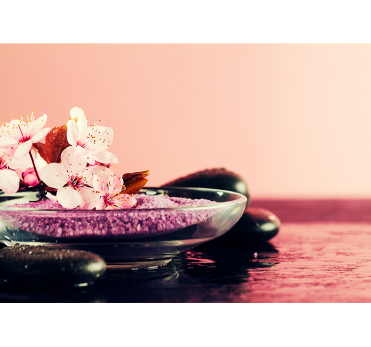 Fotomural flores zen paisaje salon dormitorio - TenVinilo