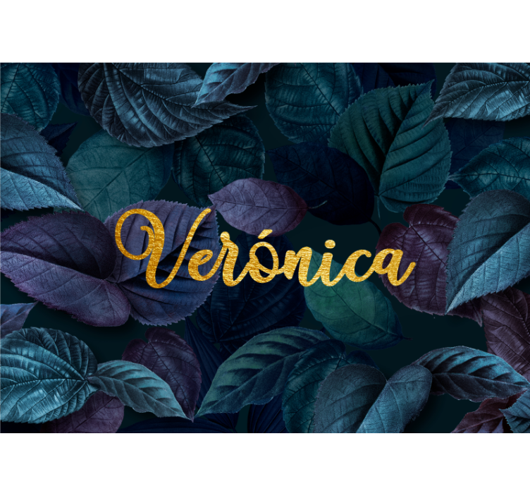 Mural de pared flores elegante patrón de hojas - TenVinilo