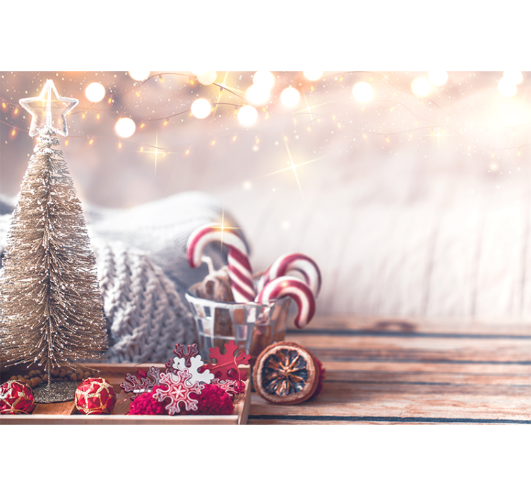 Mural de pared navidad alegre espíritu navideño - TenVinilo