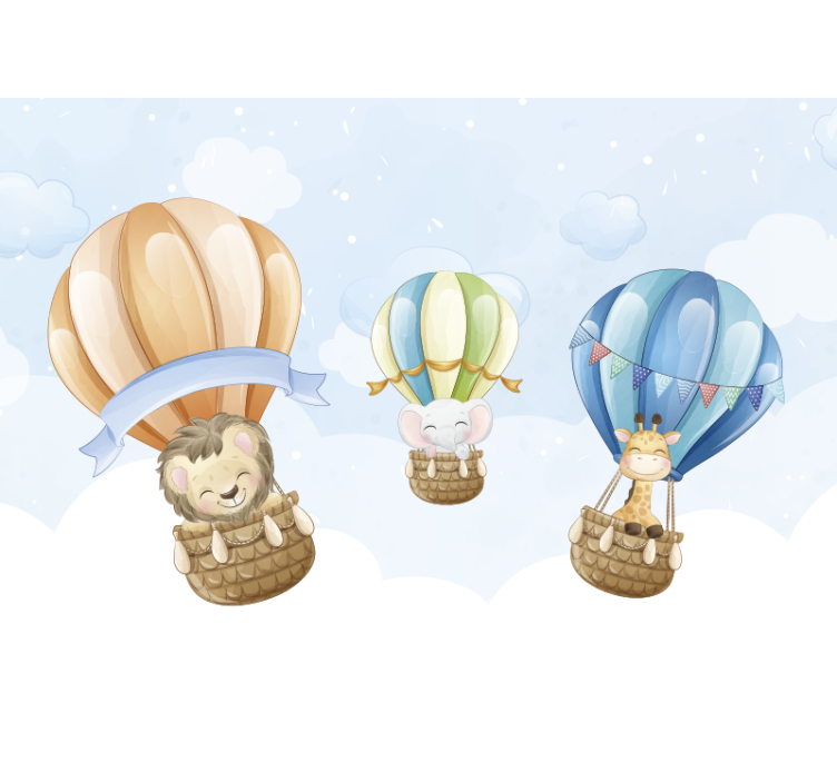 Fotomural animales globos inflables - TenVinilo