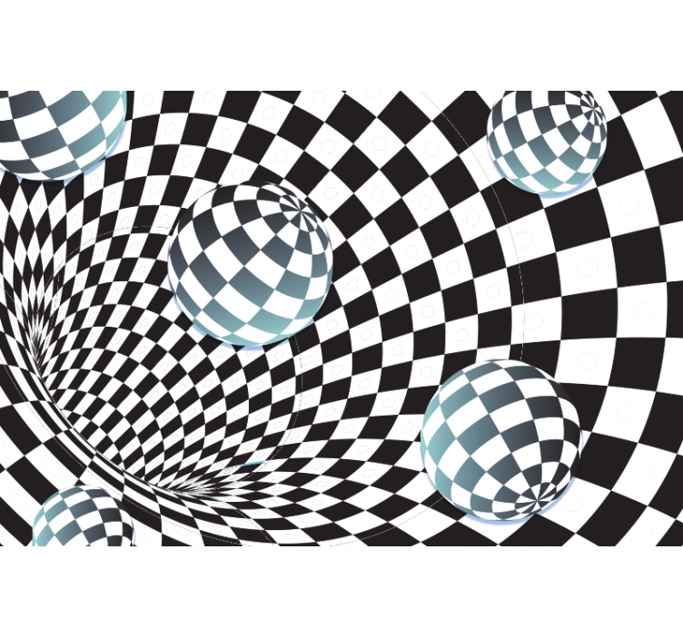 Fotomural abstracto patrón de esferas ilusorias - TenVinilo