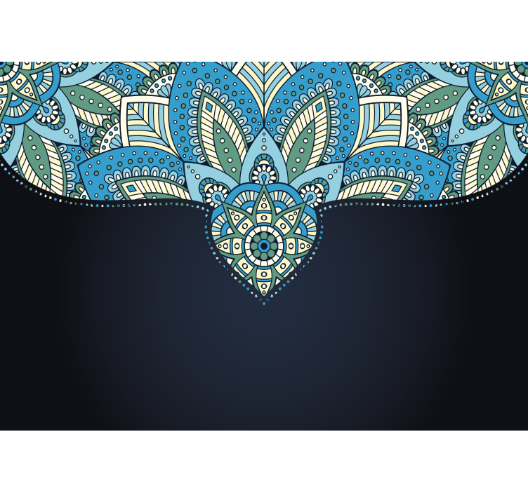 Fotomural mandala patrón intrincado de hojas - TenVinilo