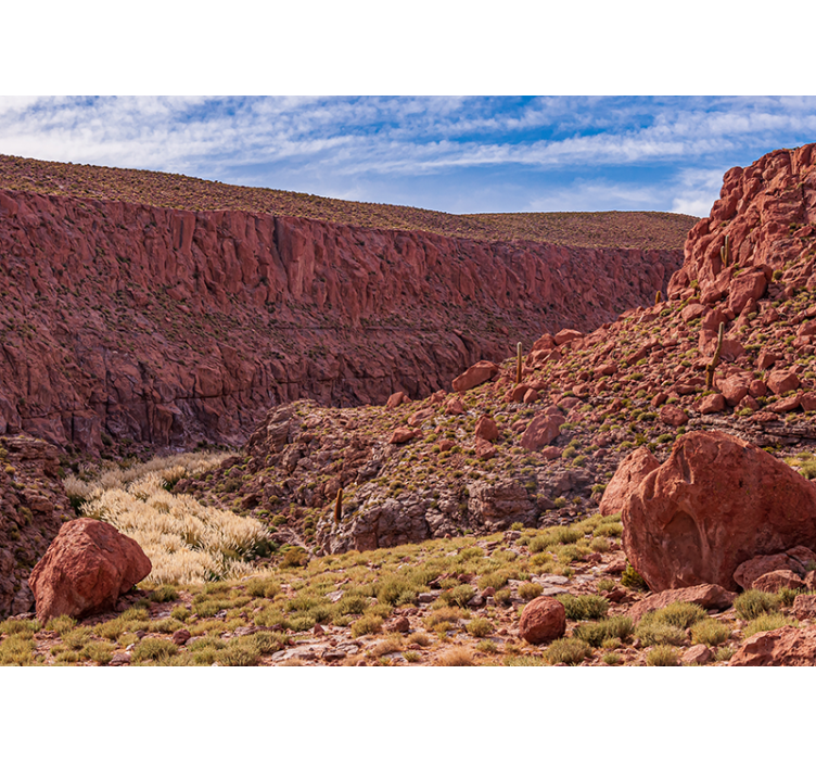 Fotomural montañas paisaje desértico rojo - TenVinilo