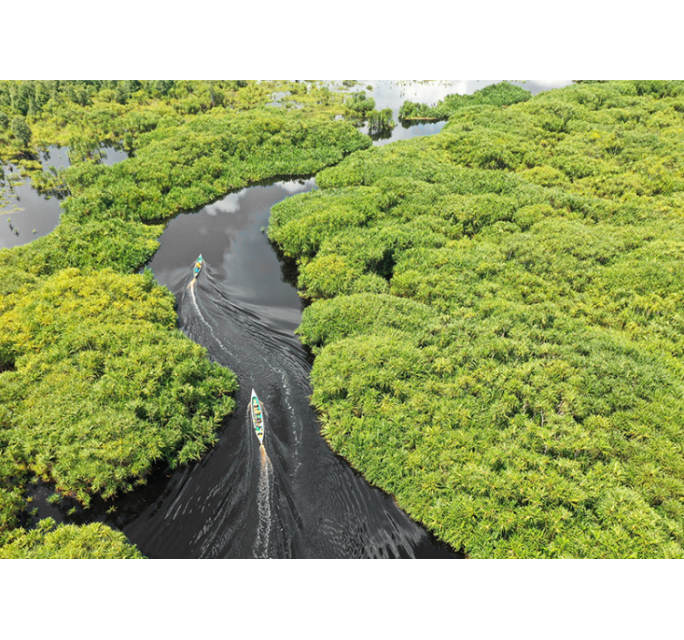 Papel pintado paisaje viaje escénico por el río - TenVinilo