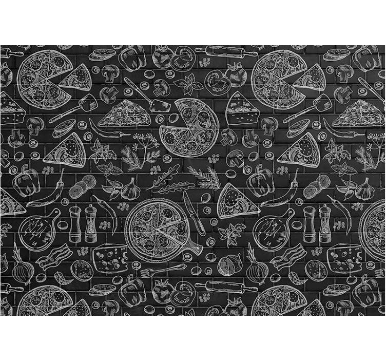 Mural para cocina ilustración de delicias culinarias - TenVinilo