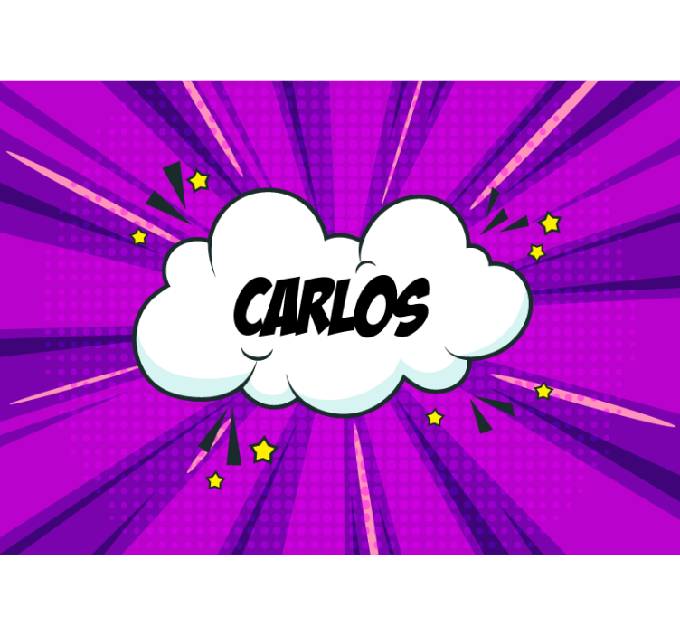 Fotomural frase nombre de estilo cómico - TenVinilo