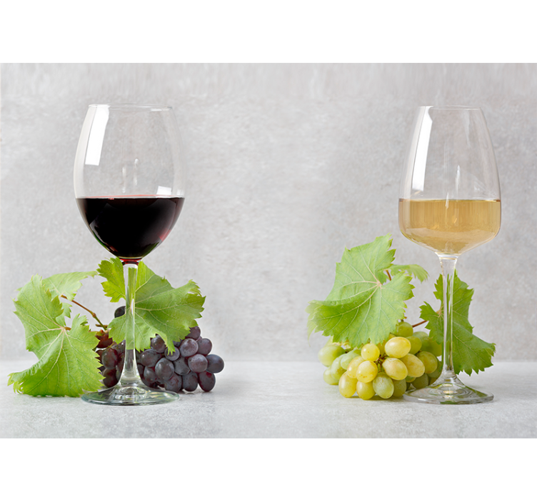 Murales para cocina vino tinto y blanco - TenVinilo