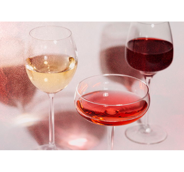 Fotomural de música copas de vino elegantes - TenVinilo