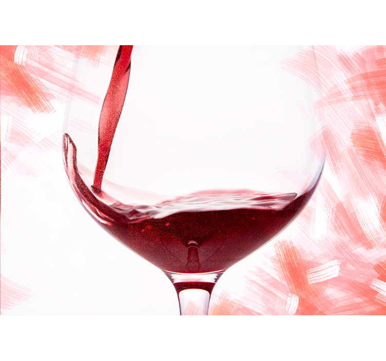 Fotomural de amor salpicadura de copa de vino - TenVinilo