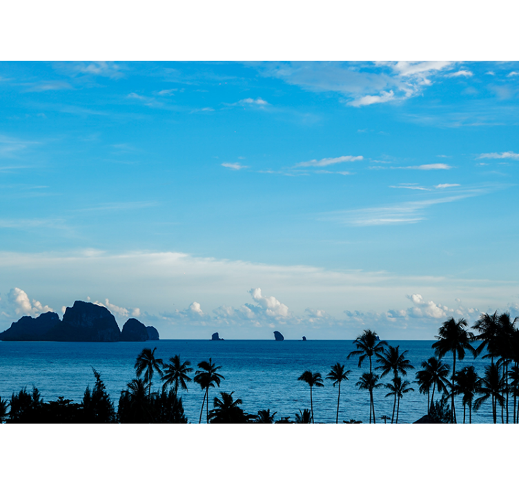 Papel pintado paisaje vista al océano - TenVinilo