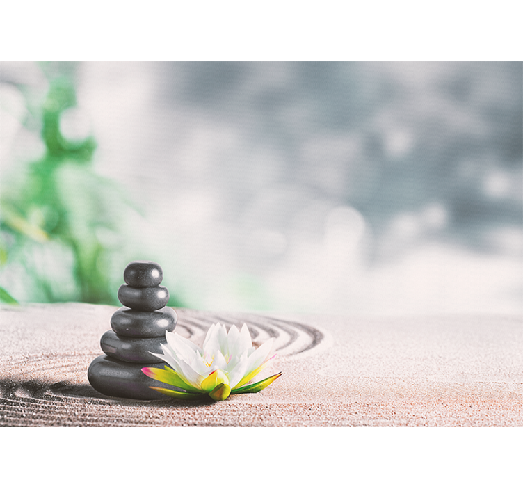 Fotomural zen apilamiento sereno de piedras - TenVinilo