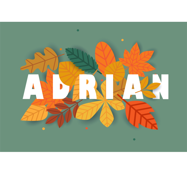 Mural de pared flores arreglo de hojas de otoño - TenVinilo