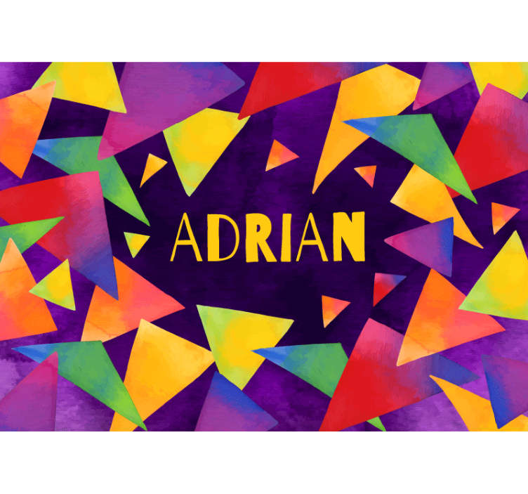 Mural de pared infantil formas geométricas personalizadas - TenVinilo