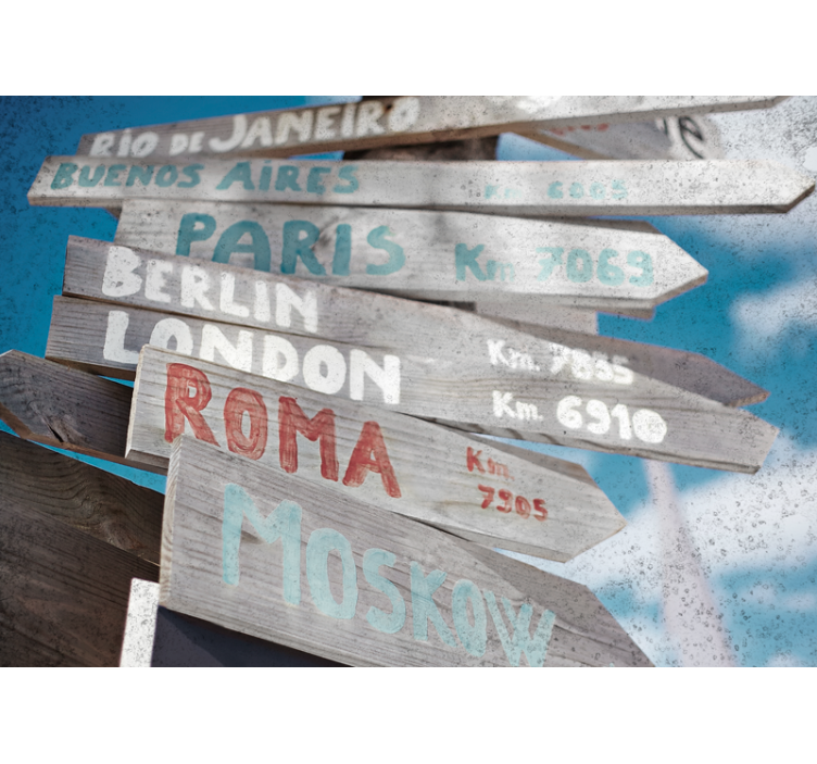 Fotomural ciudad direcciones de ciudades globales - TenVinilo