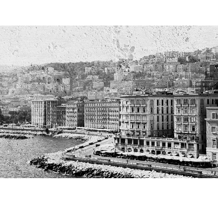 Fotomural ciudad vista costera de nápoles - TenVinilo