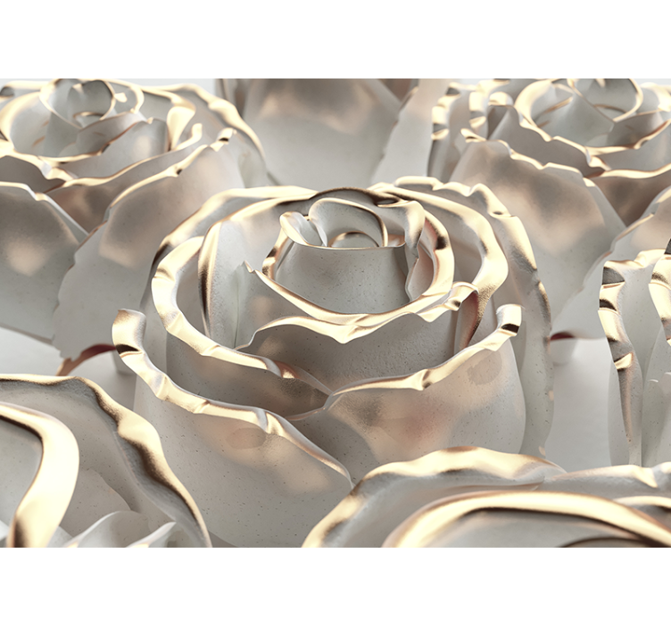 Fotomural rosas elegante formación de rosa - TenVinilo