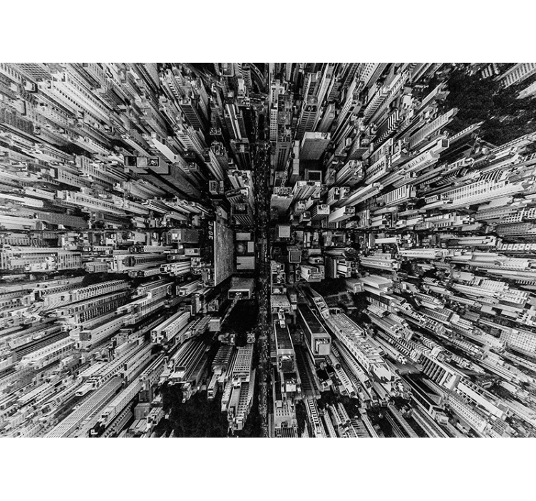 Fotomural ciudad paisaje urbano aéreo - TenVinilo