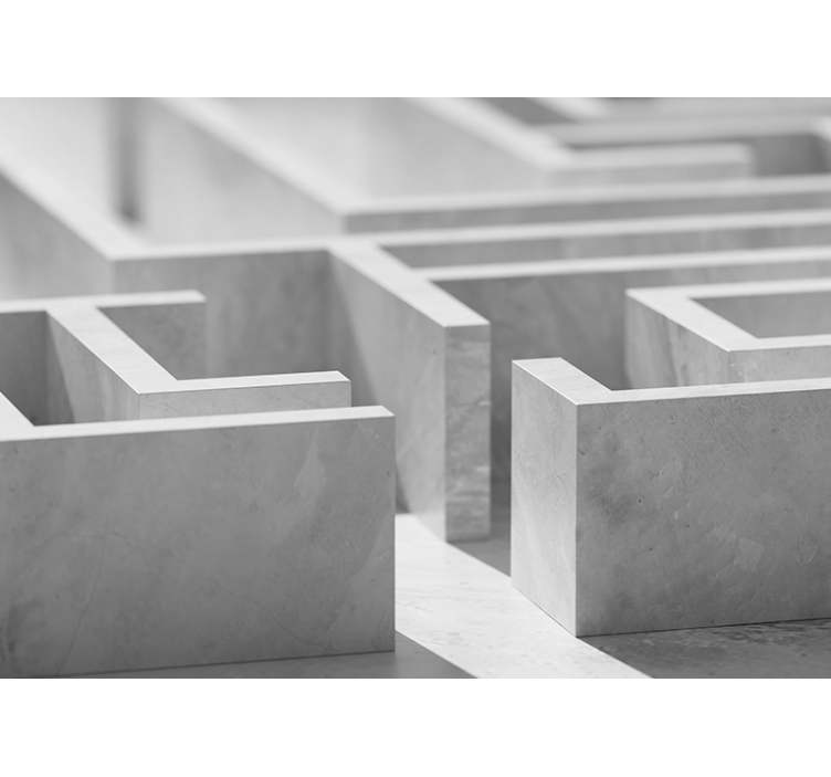 Fotomural abstracto detalles de la estructura de laberinto - TenVinilo