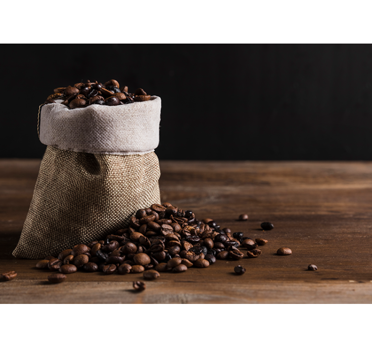 Fotomural de música bolsa de granos de café - TenVinilo