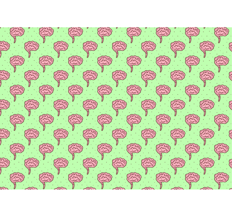 Mural de pared flores cerebros estilizados en flor - TenVinilo