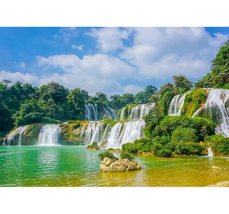 Fotomural cascada vista de cascadas tranquilas - TenVinilo