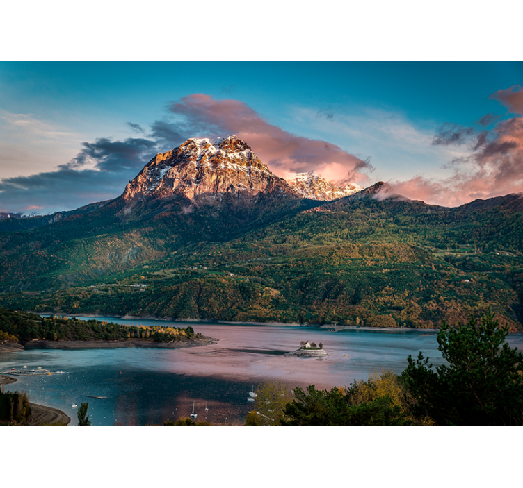 Papel pintado paisaje gran paisaje alpino - TenVinilo