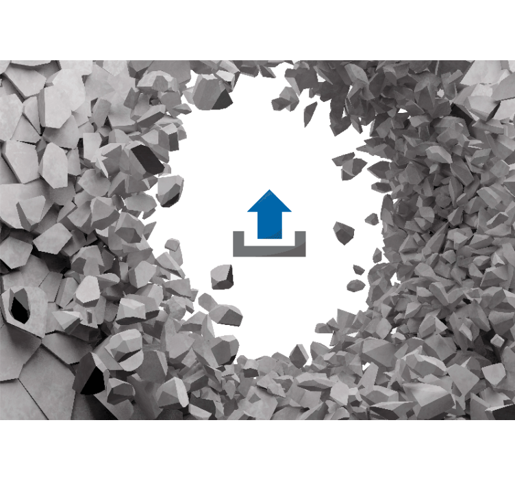 Fotomural animales cebra emergente entre rocas - TenVinilo